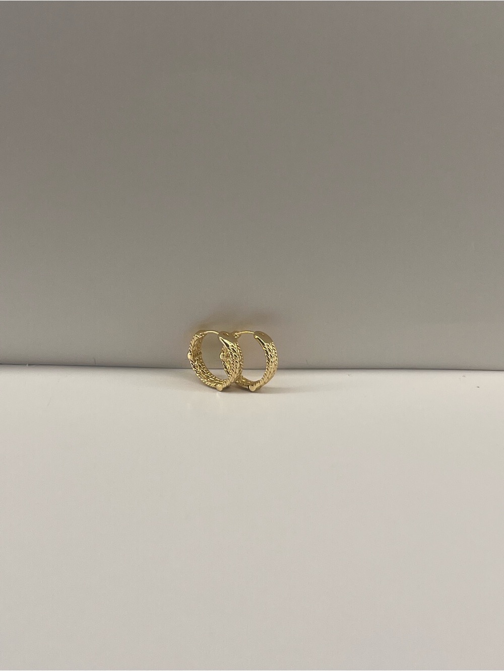 Textured Gold Hoop Earrings for Women